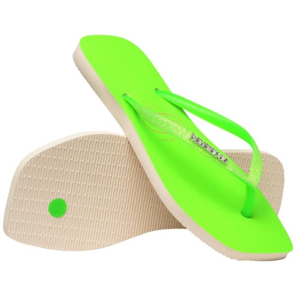 Chinelo Havaianas Slim Square Glitter Neon - Image 5