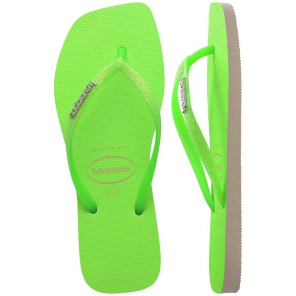 Chinelo Havaianas Slim Square Glitter Neon - Image 6