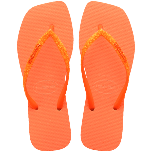 Chinelo Havaianas Slim Square Glitter Neon